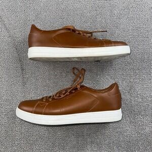 Michael Kors Grand Plus Crosscourt Sneakers Shoes Men 9.5M Brown Leather Low Top
